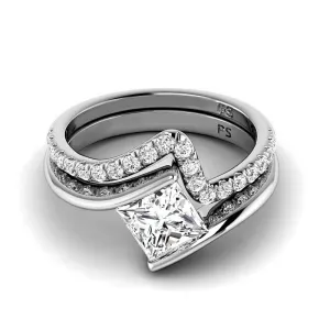 0.80-3.30 CT Round & Princess Cut Lab Grown Diamonds - Bridal Set