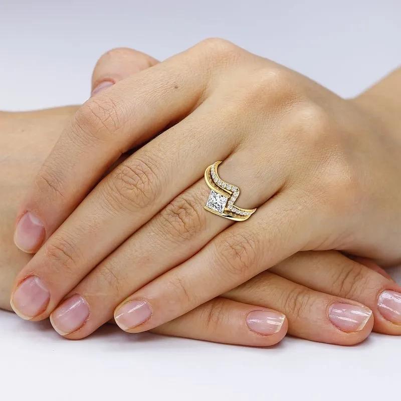 0.80-3.30 CT Round & Princess Cut Lab Grown Diamonds - Bridal Set
