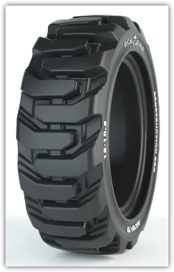 10-16.5 Solid Tire & Wheel Assembly, Maxam MS705, R-4 Traction, Non-Aperture, Press-On, Right Side V53503A1R