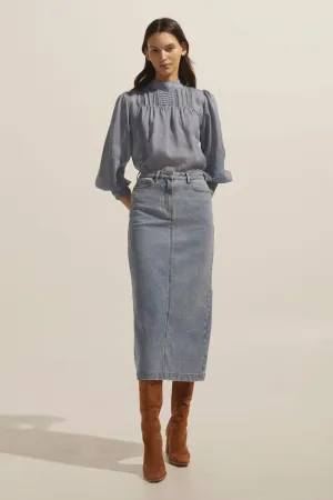 Accord Skirt - Washed Denim