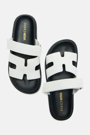 Amozae-Agnes Flat Sandals - White