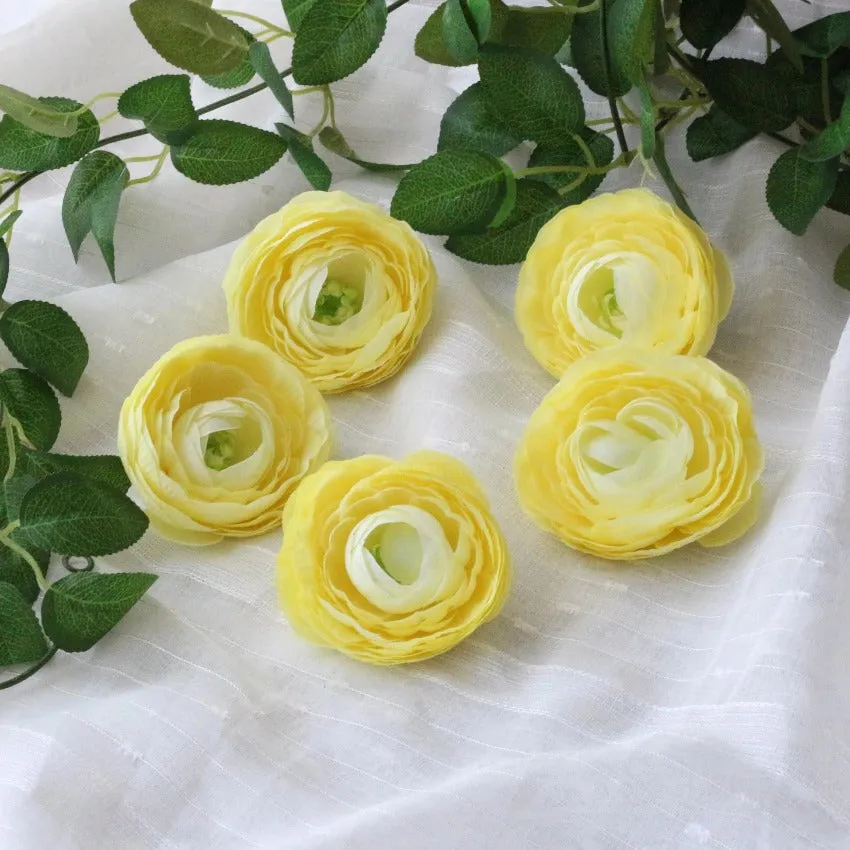 Artificial Ranunculus Flower Heads 50 Bulk