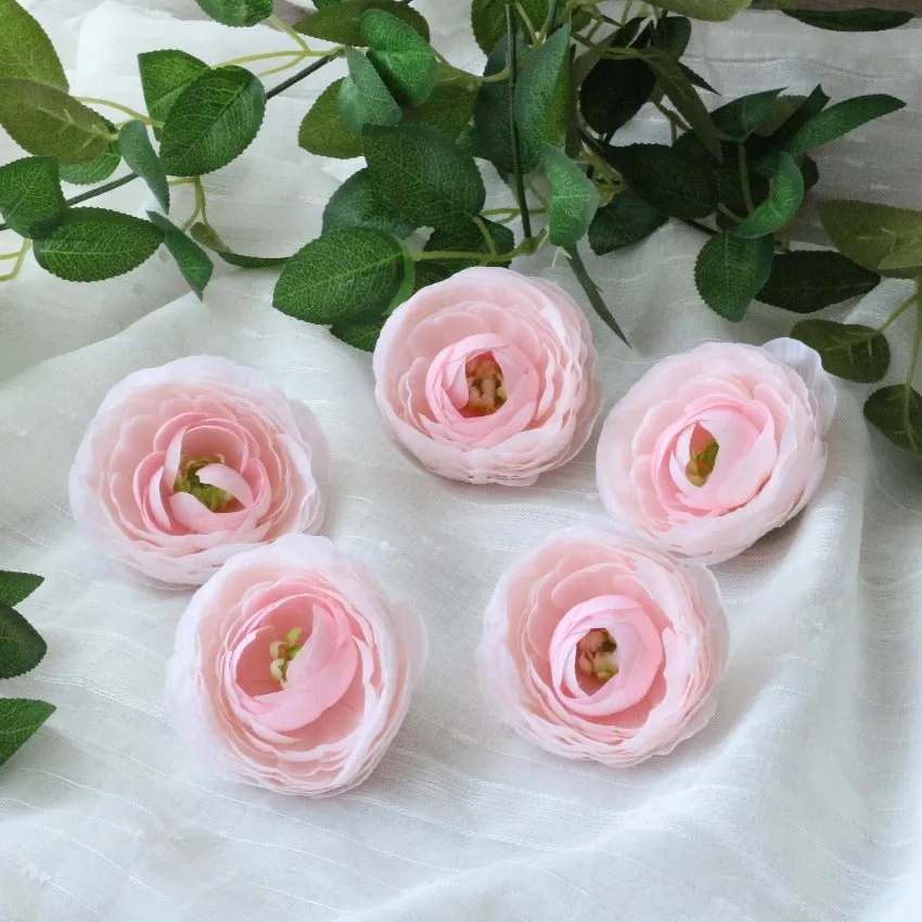 Artificial Ranunculus Flower Heads 50 Bulk