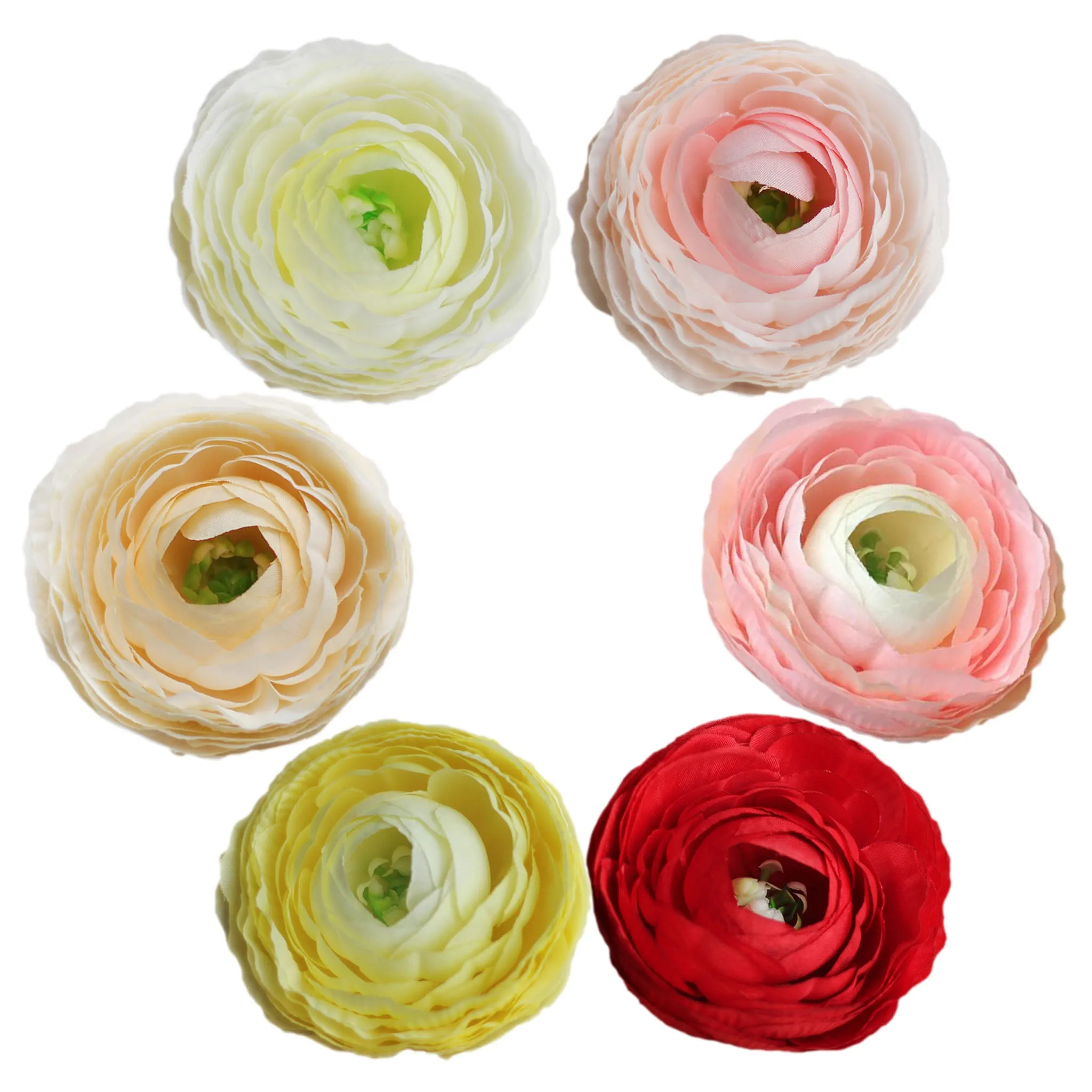 Artificial Ranunculus Flower Heads 50 Bulk