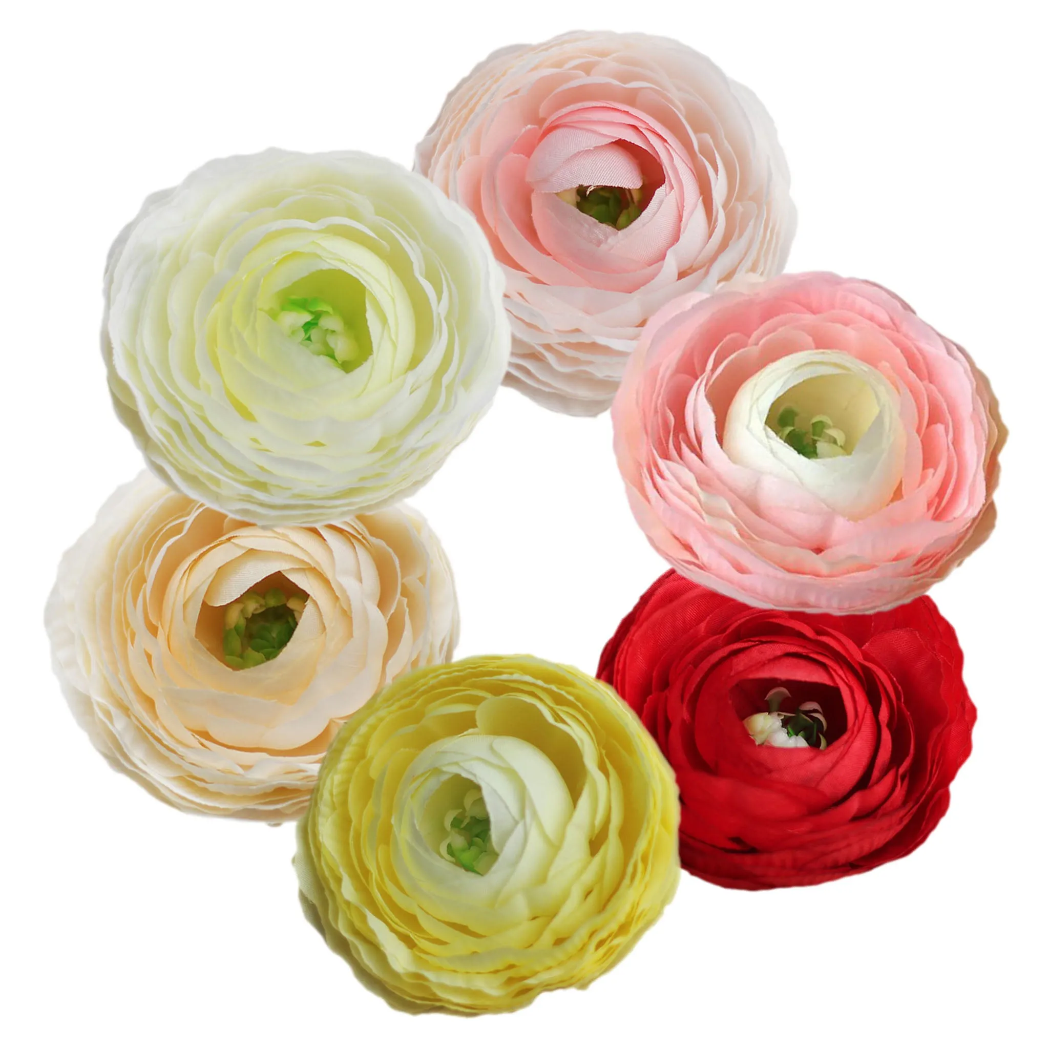 Artificial Ranunculus Flower Heads 50 Bulk