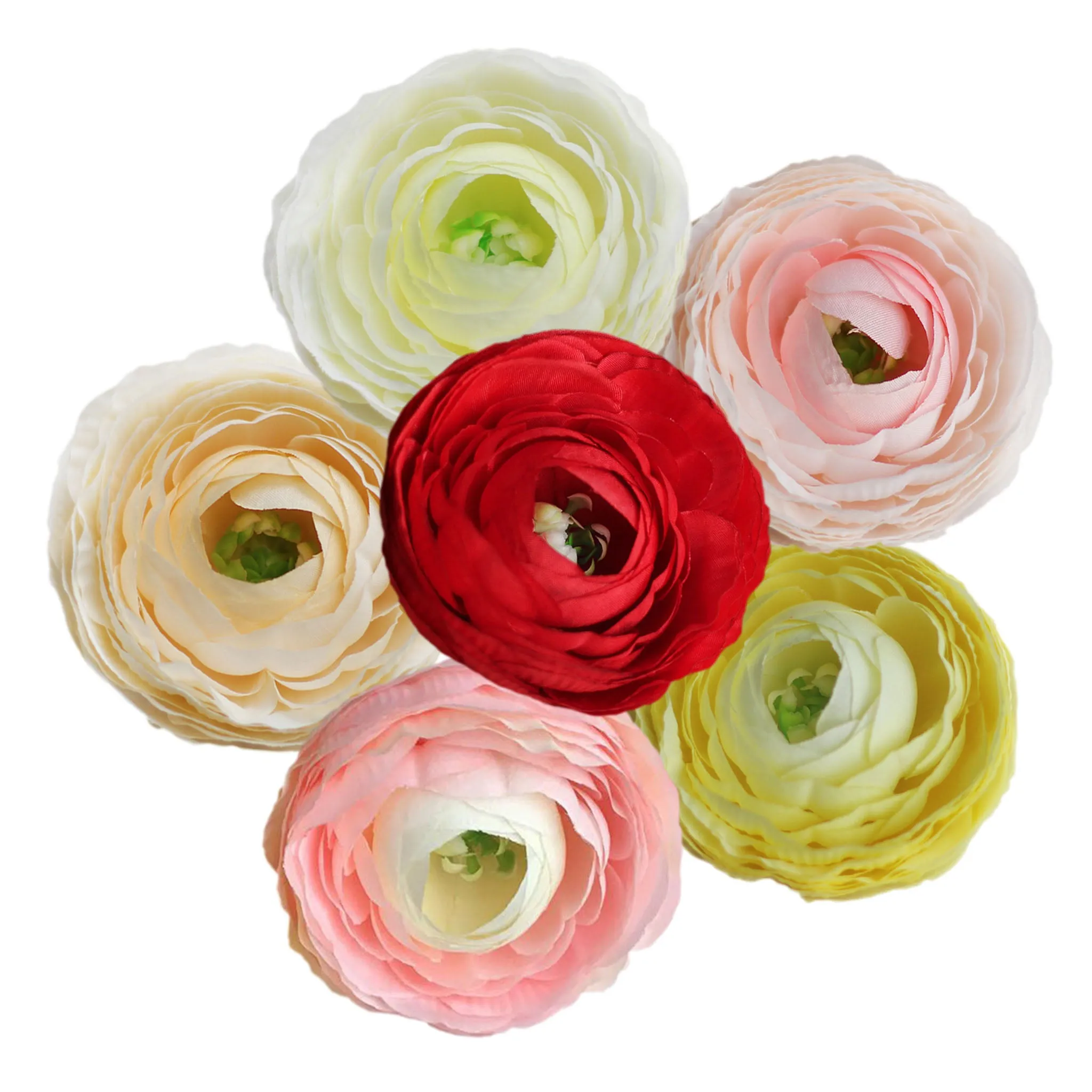 Artificial Ranunculus Flower Heads 50 Bulk