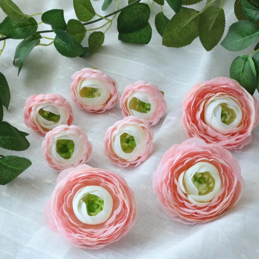 Artificial Ranunculus Flower Heads 50 Bulk