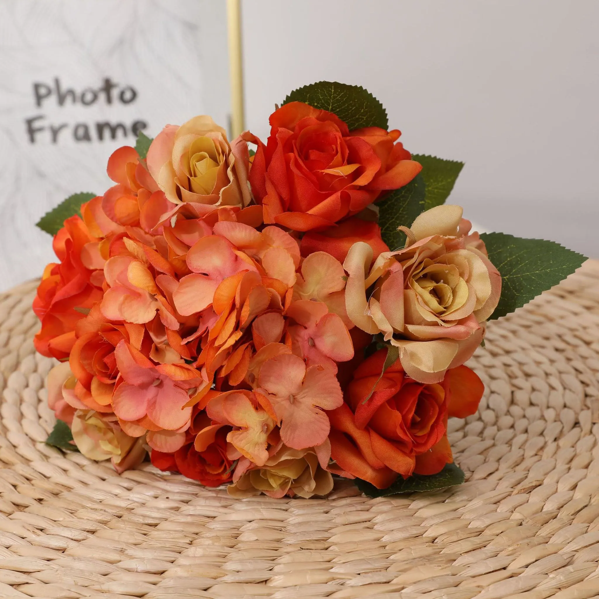 Artificial Silk Hydrangea Rose Mixed Bouquet