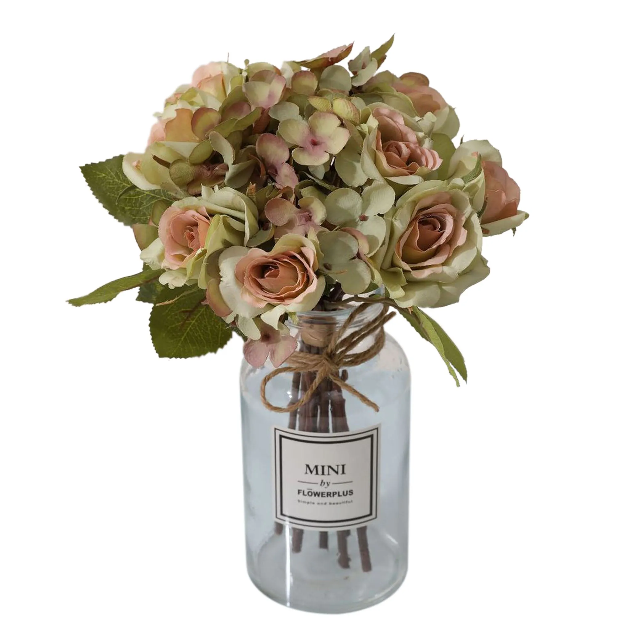 Artificial Silk Hydrangea Rose Mixed Bouquet