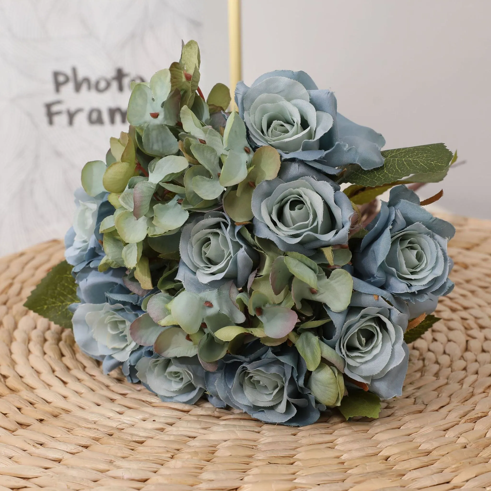 Artificial Silk Hydrangea Rose Mixed Bouquet