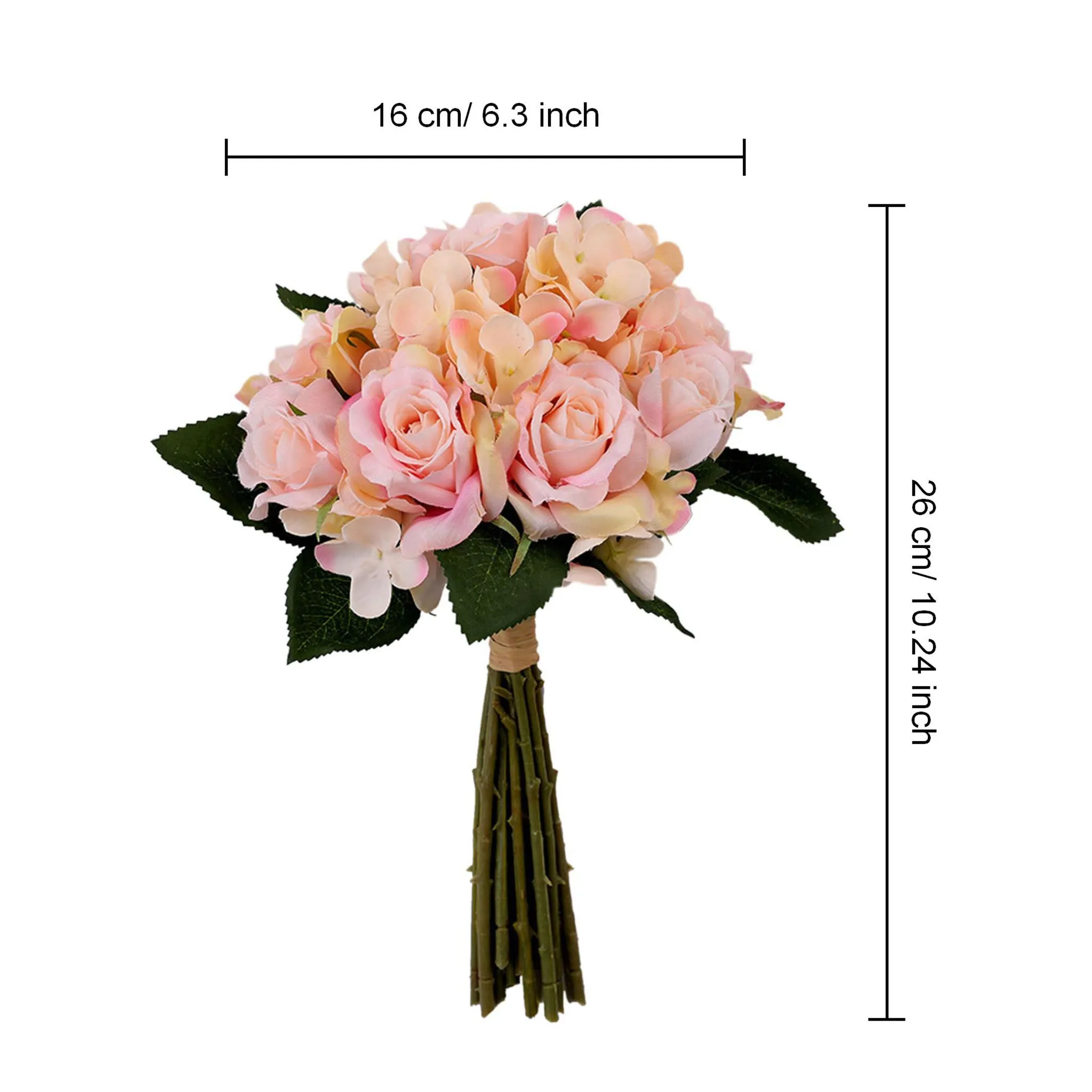 Artificial Silk Hydrangea Rose Mixed Bouquet
