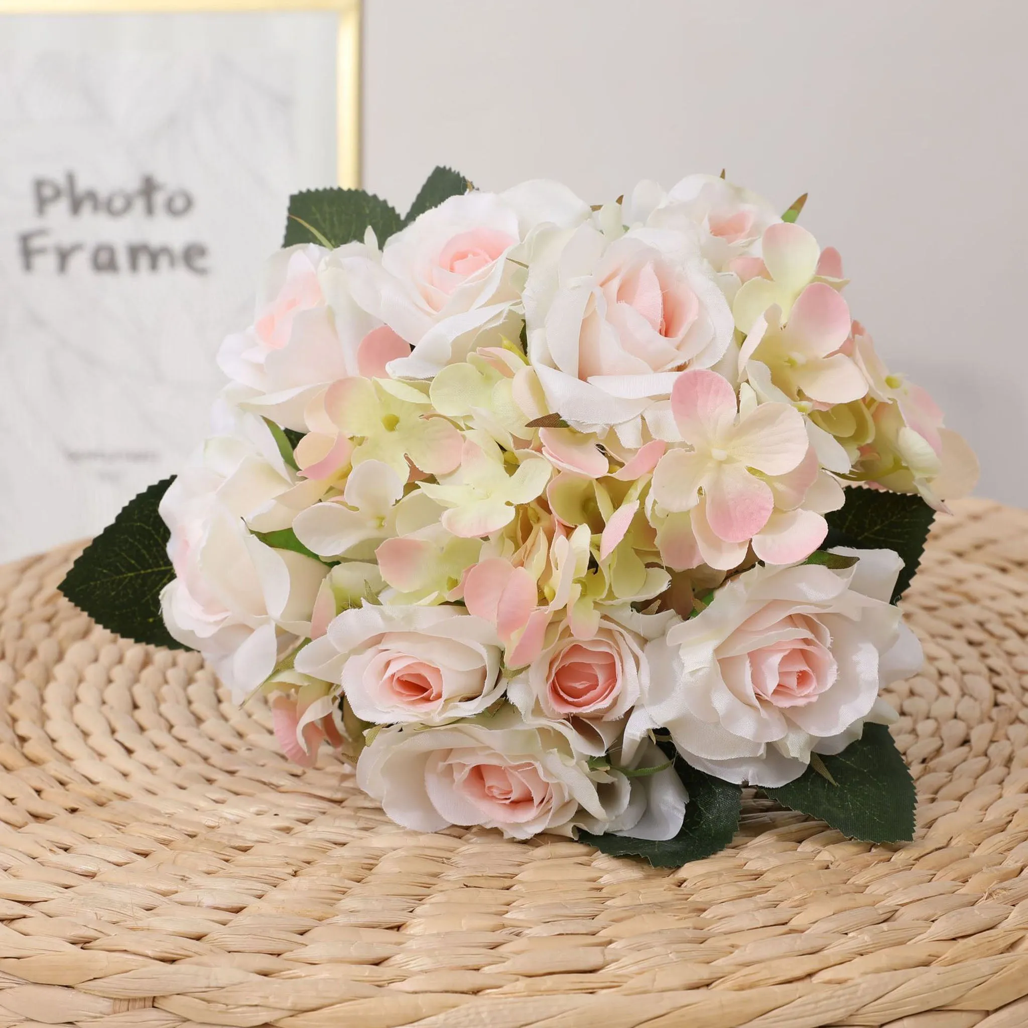 Artificial Silk Hydrangea Rose Mixed Bouquet