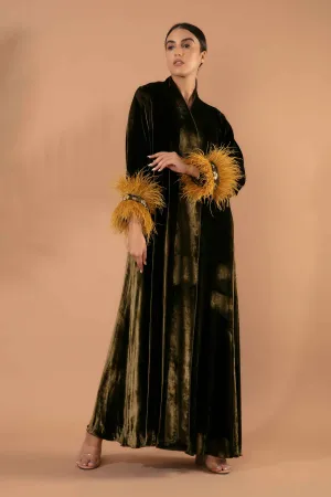 Blossom Abaya in Olive Green