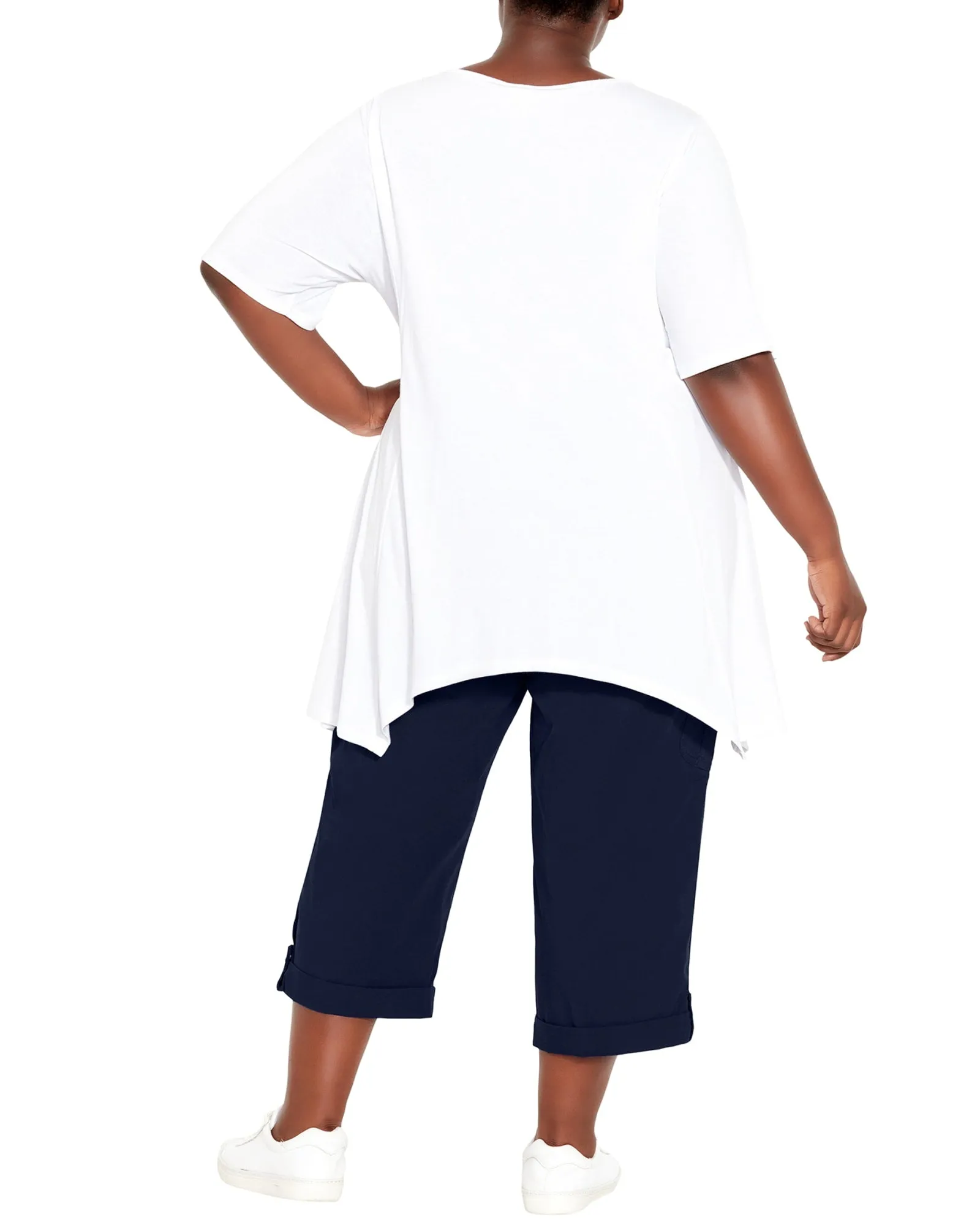 Brenda Roll Up Capri | Navy