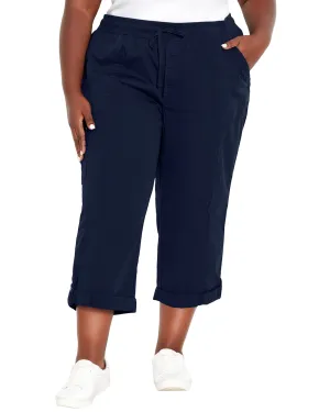 Brenda Roll Up Capri | Navy