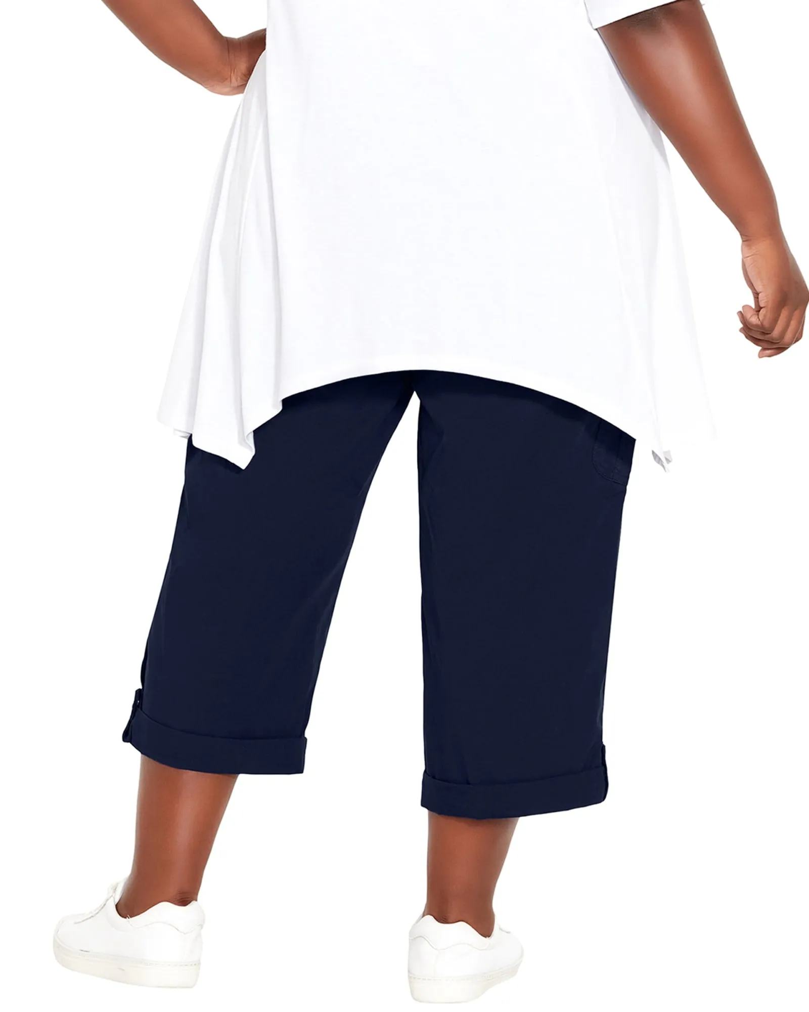 Brenda Roll Up Capri | Navy