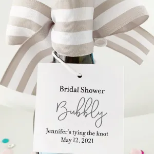 Bridal Shower Bubbly Champagne Favor Tags