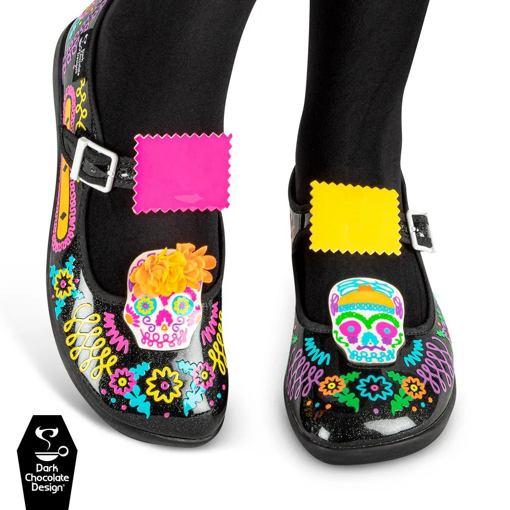 Chocolaticas® SUGAR SKULL Women's Mary Jane Flat