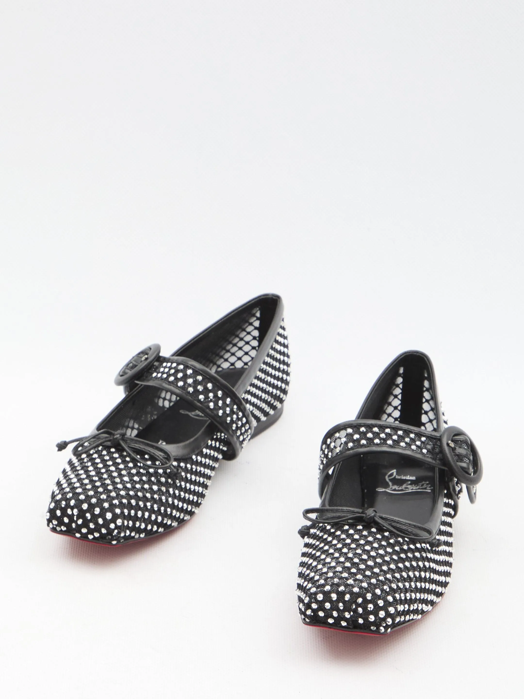 Christian Louboutin Mamastrapitina Crystal  Ballerinas Flats