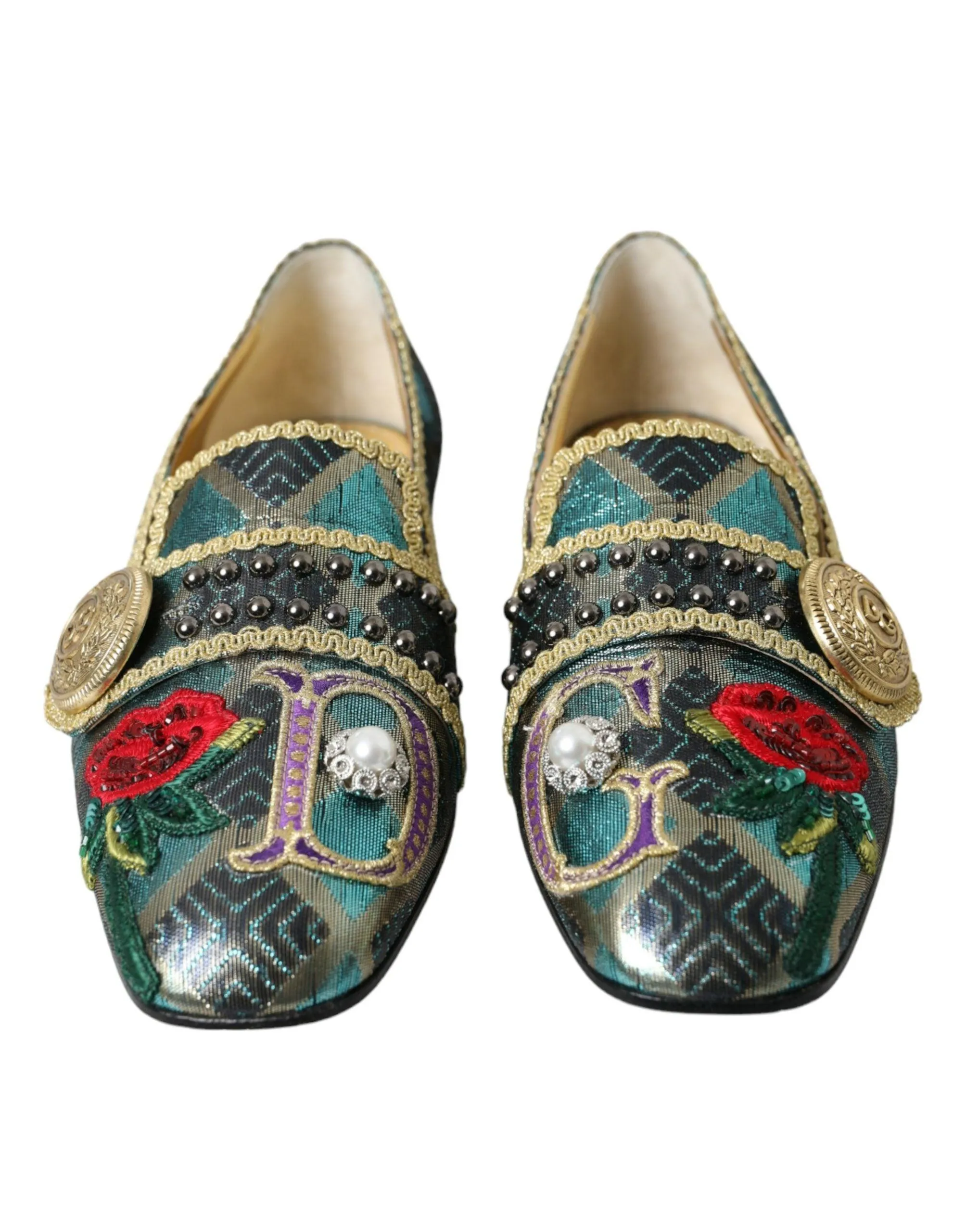 Dolce & Gabbana Brocade Tassel Loafers