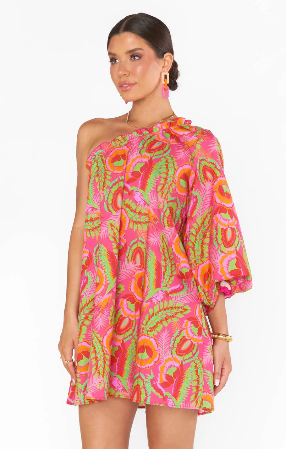 High Volume Mini Dress ~ Paradise Palms