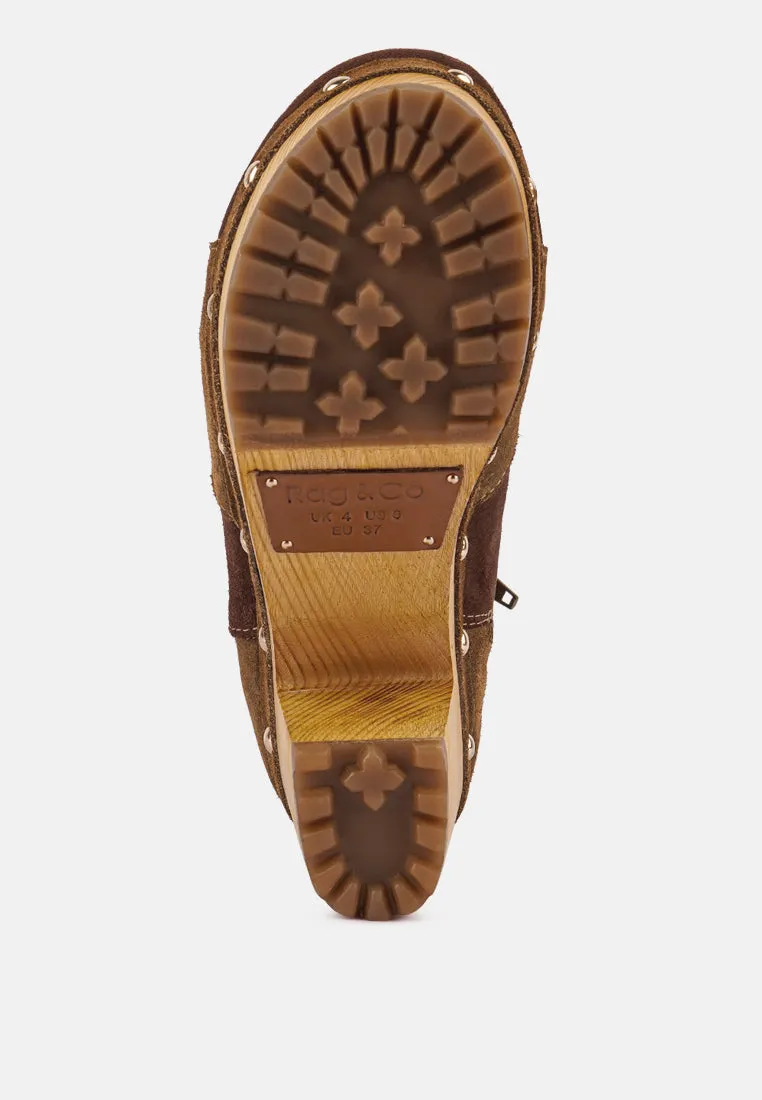 Huron Fine Suede Patchwork Ankle Boots