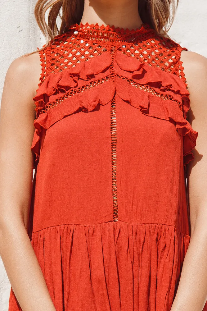 Infatuation Dress Rust