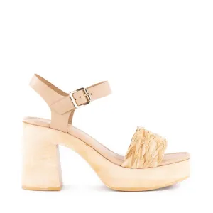 Manila Sandal in Natural Raffia