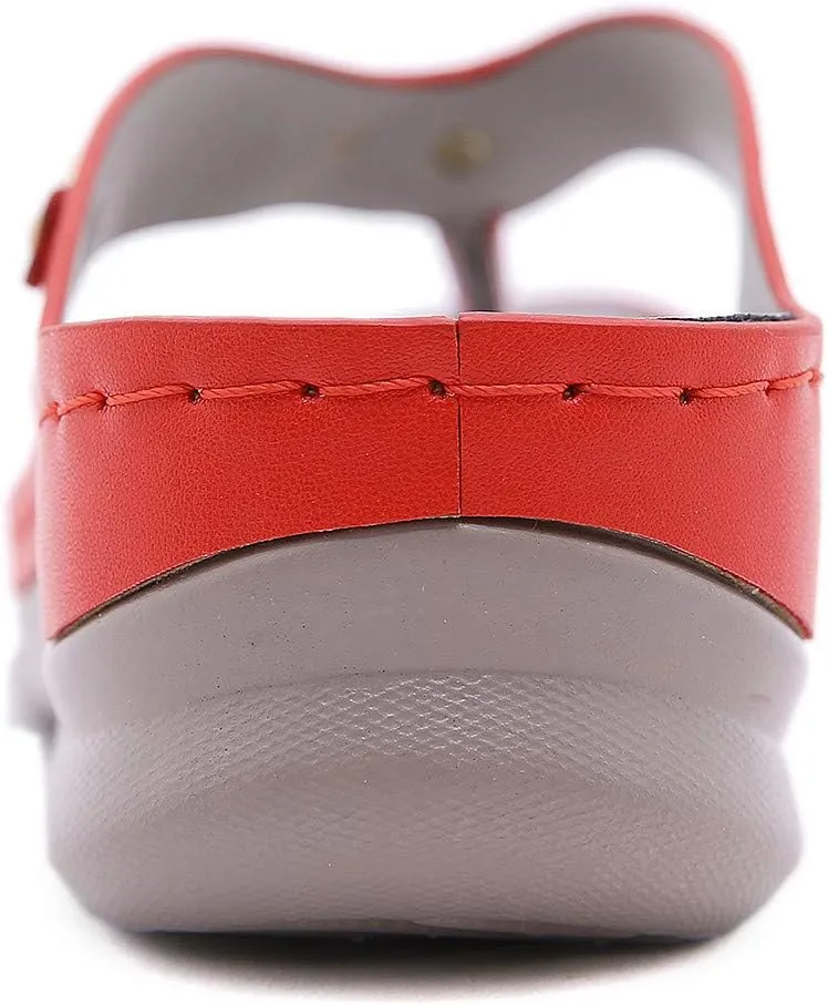 Platform Womens Sandals, Women's Wedges Flip-Flops Beach Sandals Clip Toe Casual Sandals Arch Support Massage Sandals