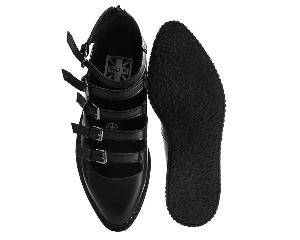 T.U.K. BLK TUKSKIN MULI STRAP POINT MJ