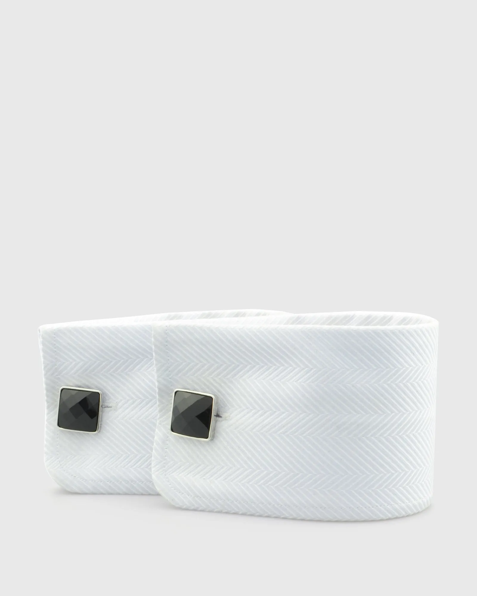 VINCENT & FRANKS VF23087 BLACK CRYSTAL CUFFLINKS