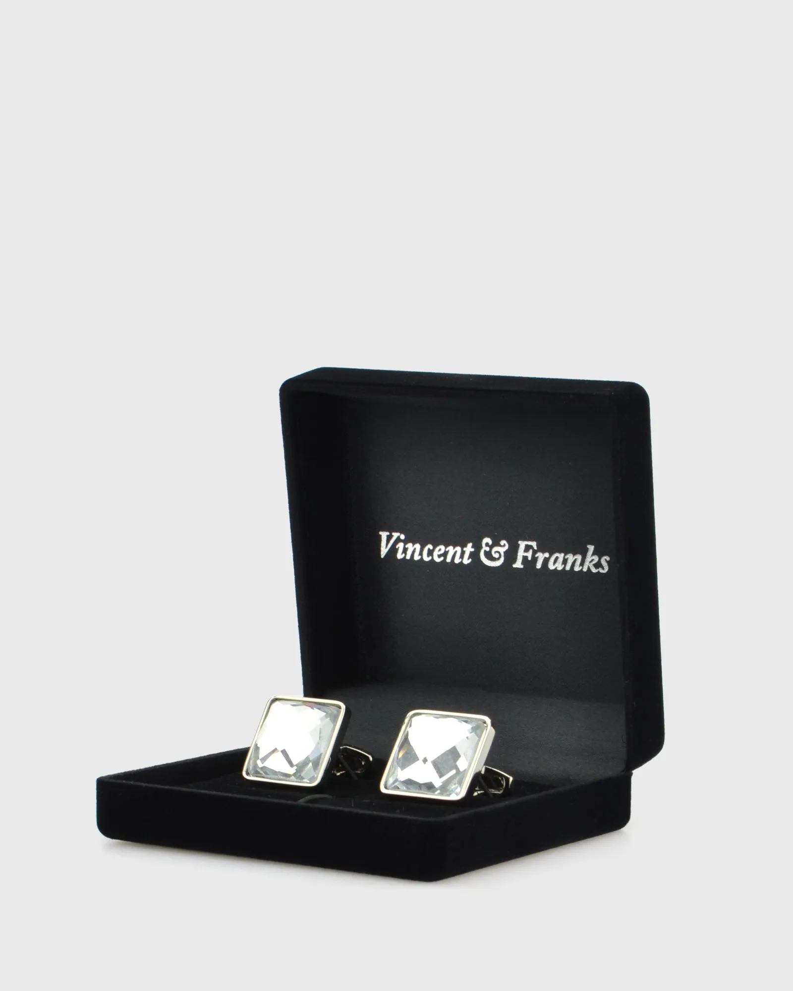 VINCENT & FRANKS VF23087C CRYSTAL CUFFLINKS