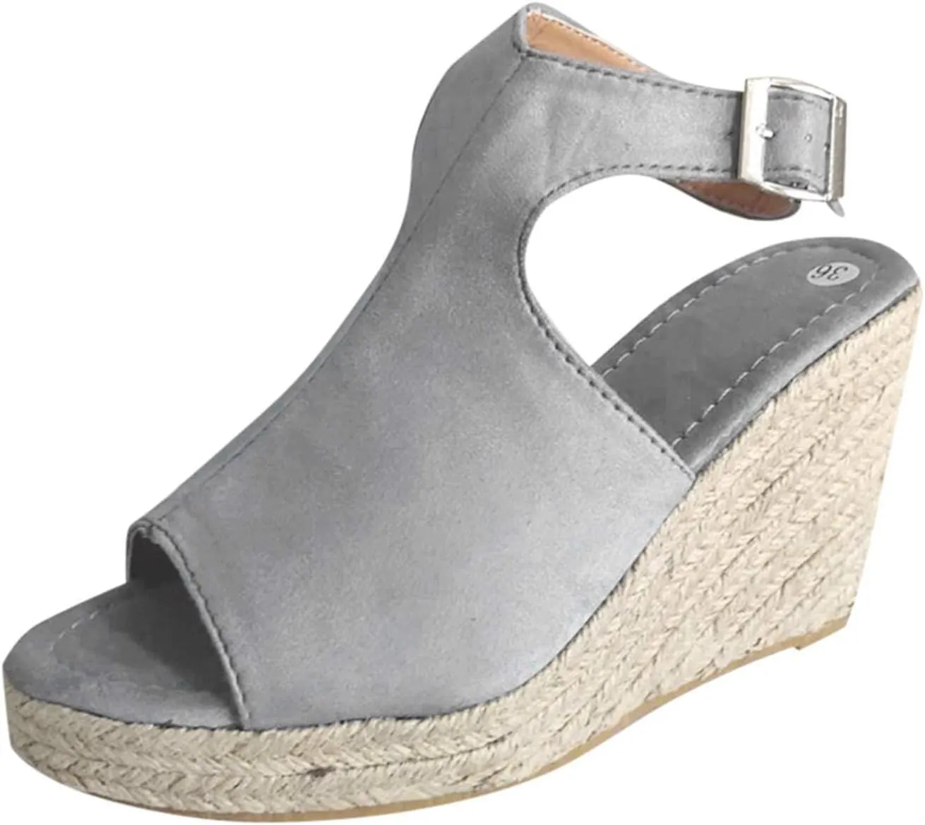 Wedge Sandals for Women, XHLEMON Summer Peep Toe Wedge Sandals Ankle Strappy Espadrille Platform Sandals Slingback Sandals
