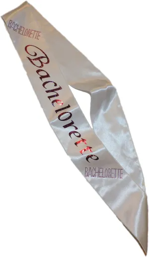 White Bachelorette Sash