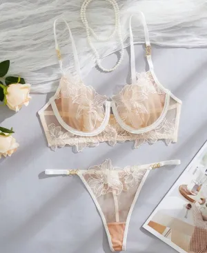 White Lingerie Set Embroidered