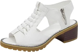 Women Chunky Block Heel Sandals Open Toe Strappy Ankle Strap Comfortable Party Shoes